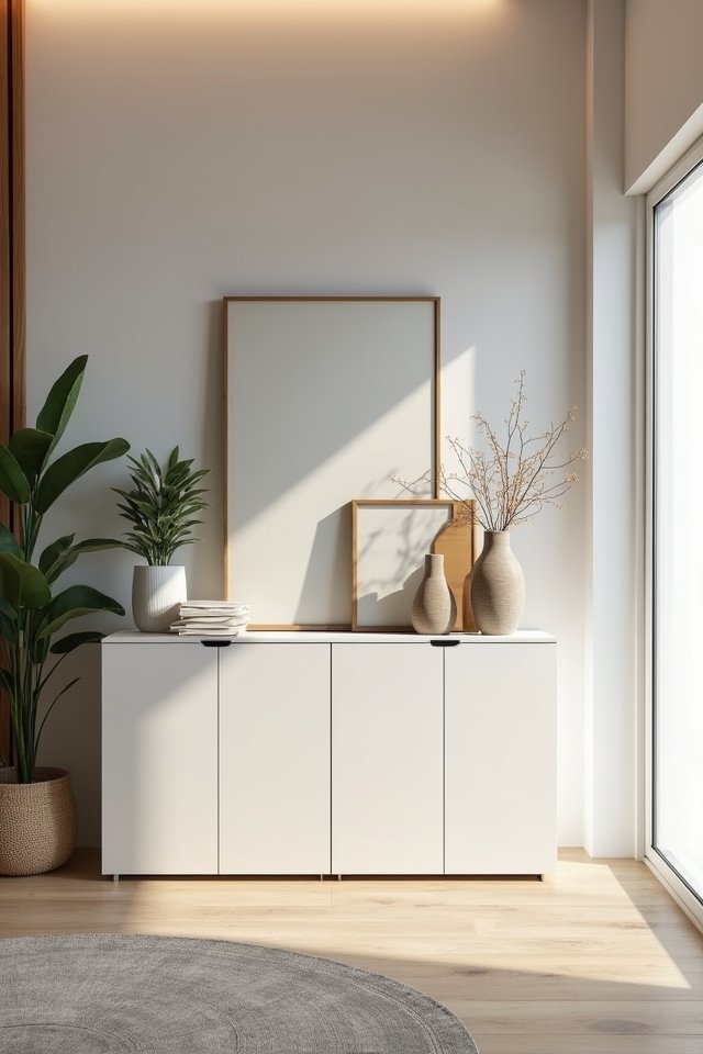sleek minimalist cabinet design