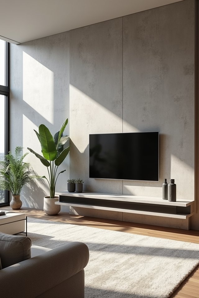 sleek minimalist concrete design