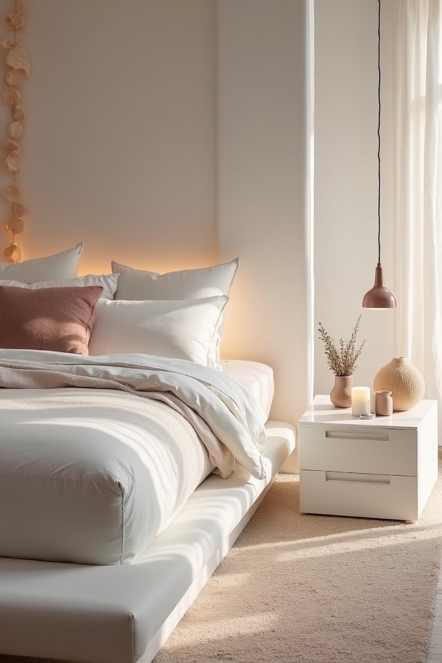 sleek minimalist platform bed