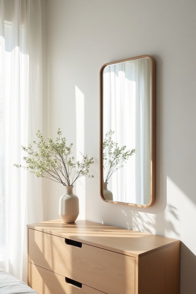 sleek minimalist rectangular mirror