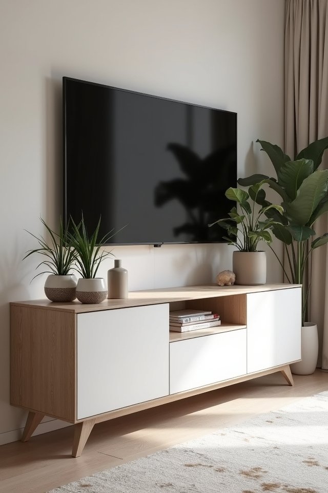 sleek minimalist tv stand
