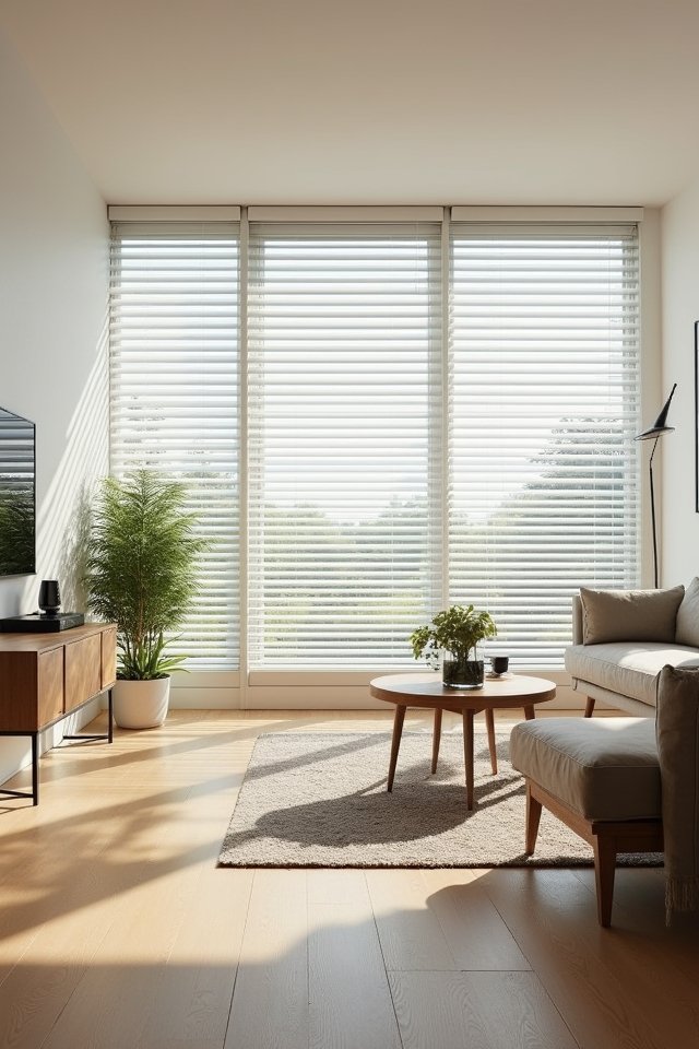 sleek minimalist venetian blinds