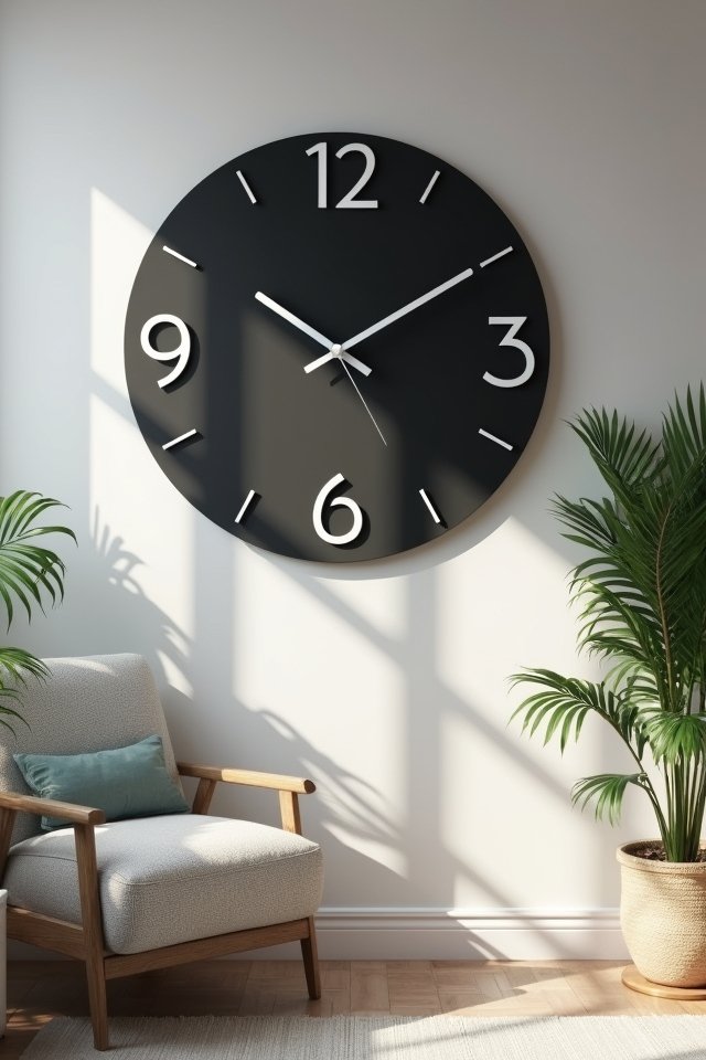 sleek minimalist wall clock
