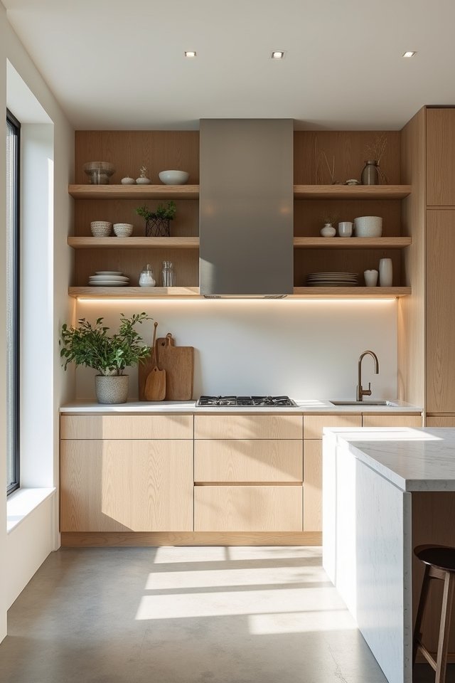 sleek minimalist white oak elegance