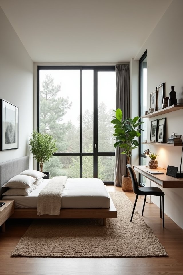 sleek minimalistic bedroom decor