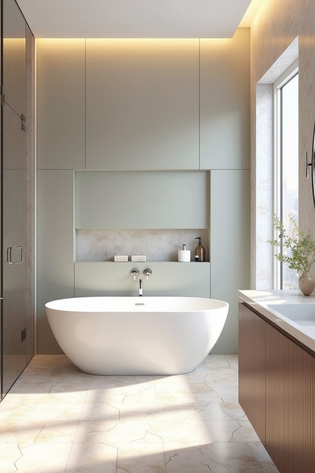 sleek modern bathroom design