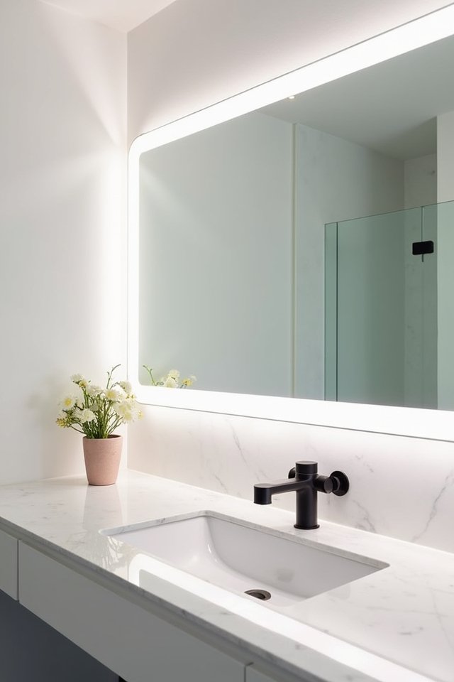 sleek modern bathroom illumination