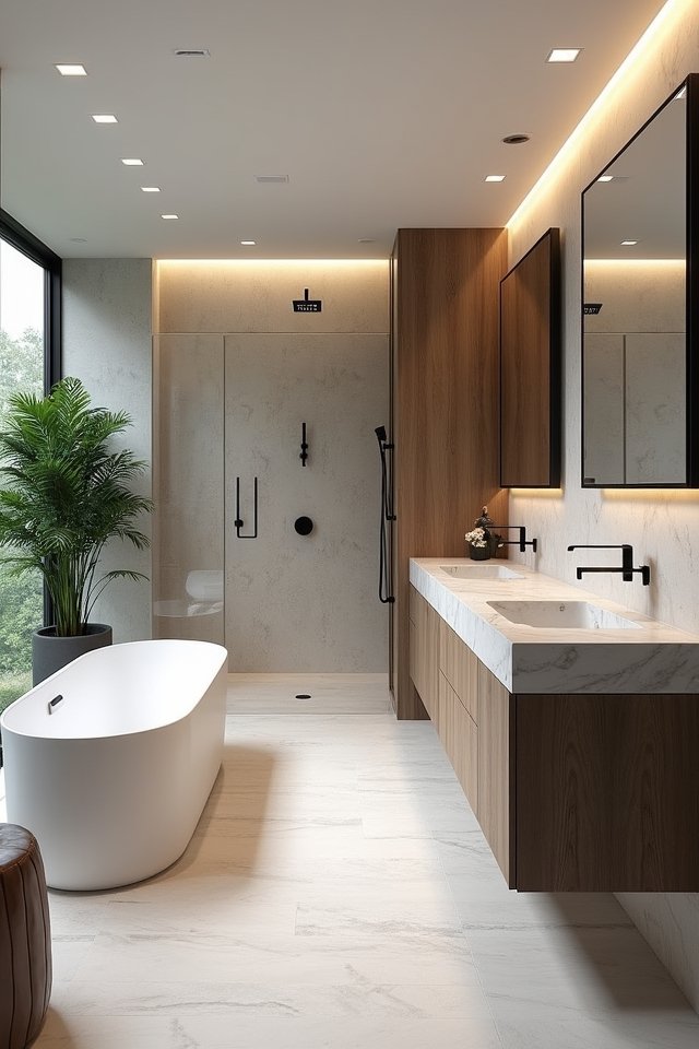 sleek modern bathroom luxury
