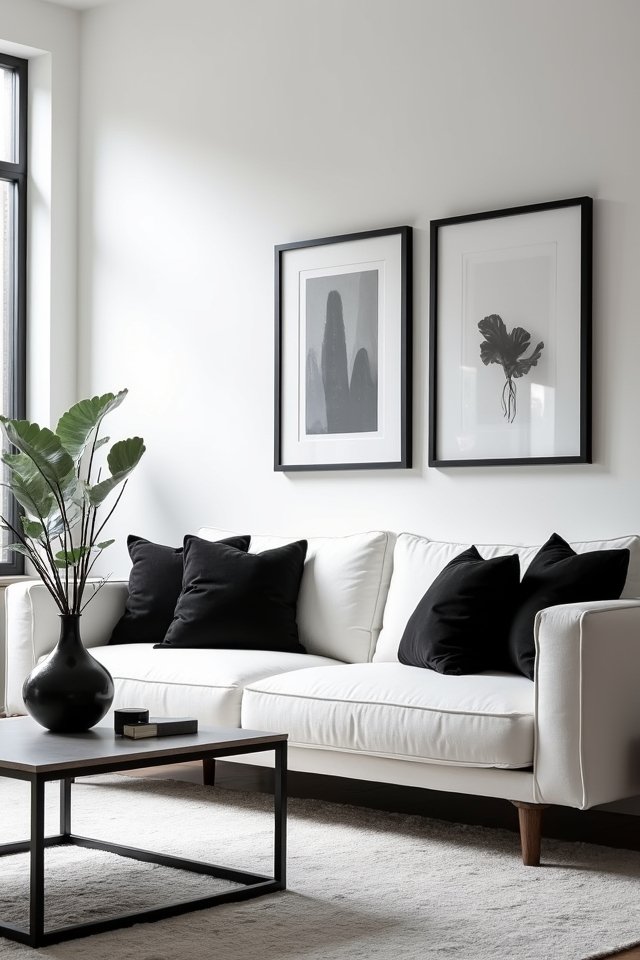 sleek modern black frames