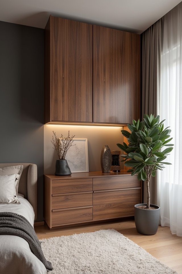 sleek modern floating storage