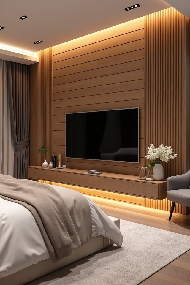 sleek modern wood slats