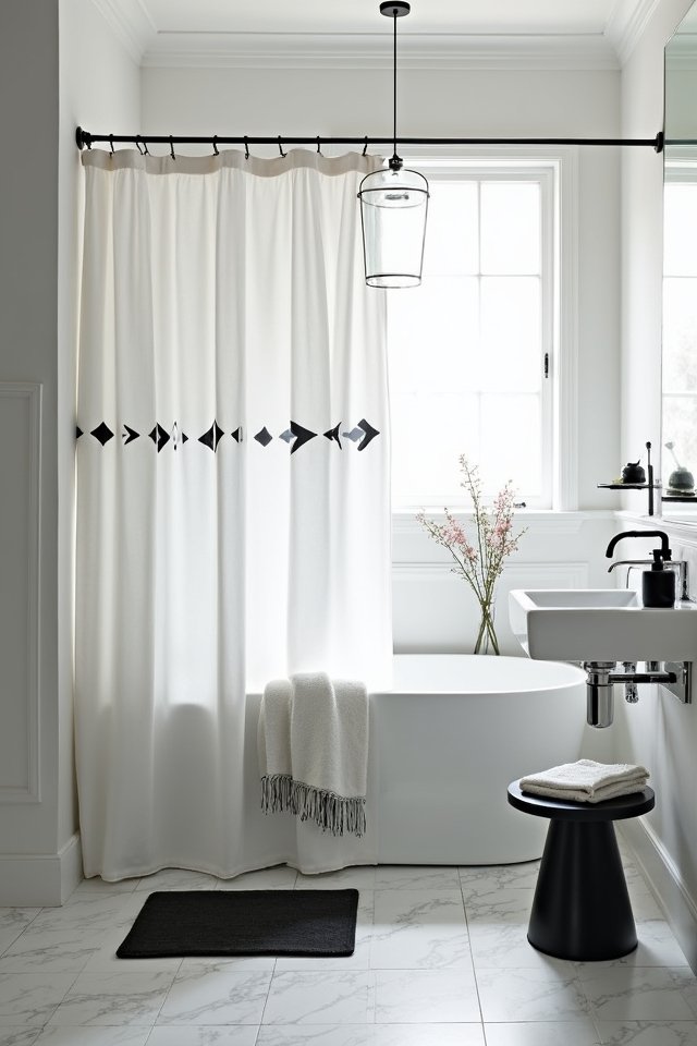 sleek monochrome bathroom elegance
