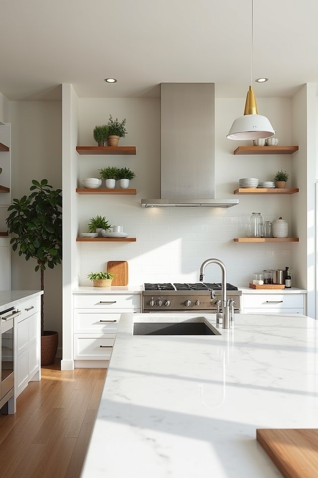 sleek organized open kitchen