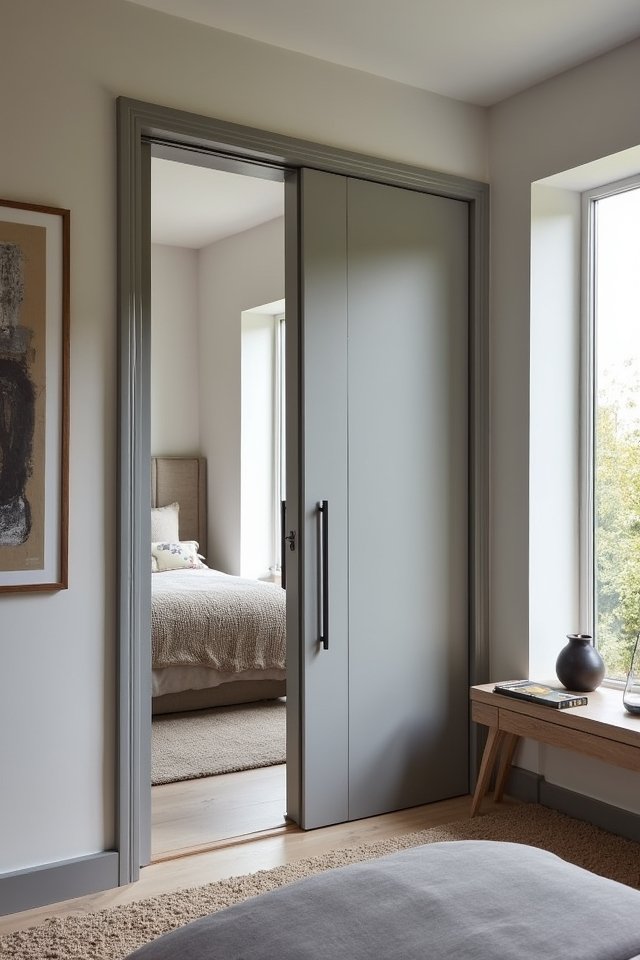 sleek sliding space saving doors