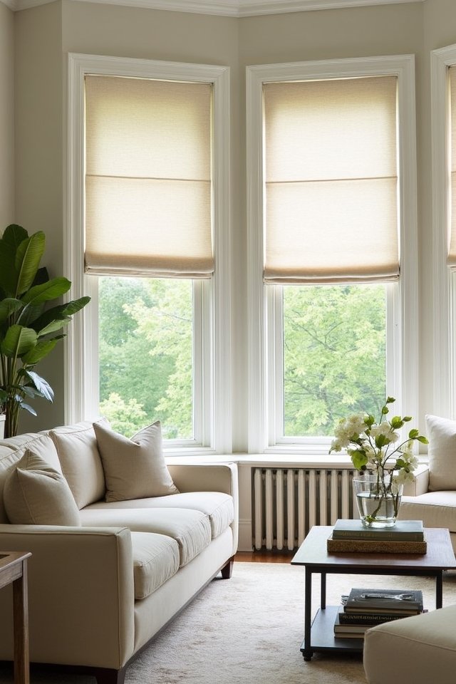 sleek sophisticated roman shades