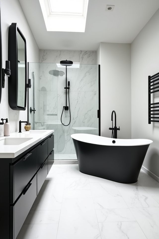 sleek sophistication in bathrooms