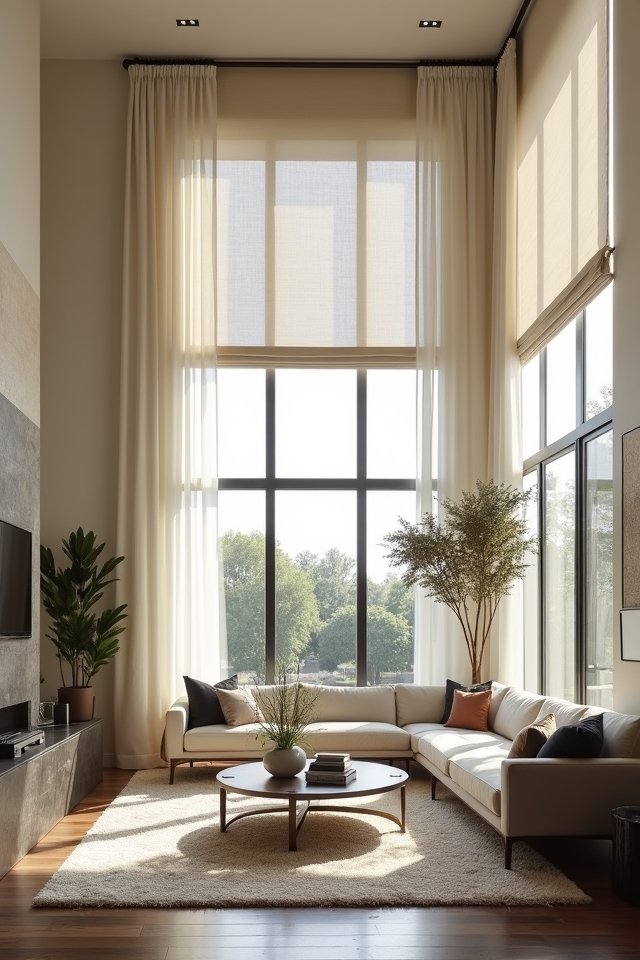 sleek sophistication with roman shades