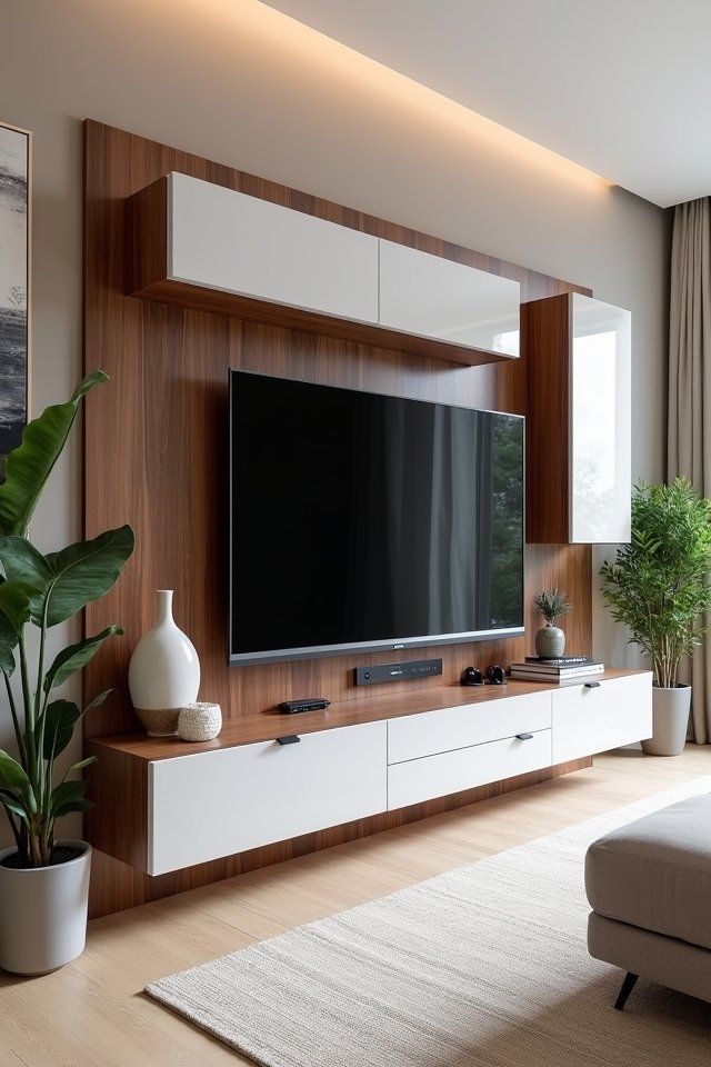 sleek space saving tv solution