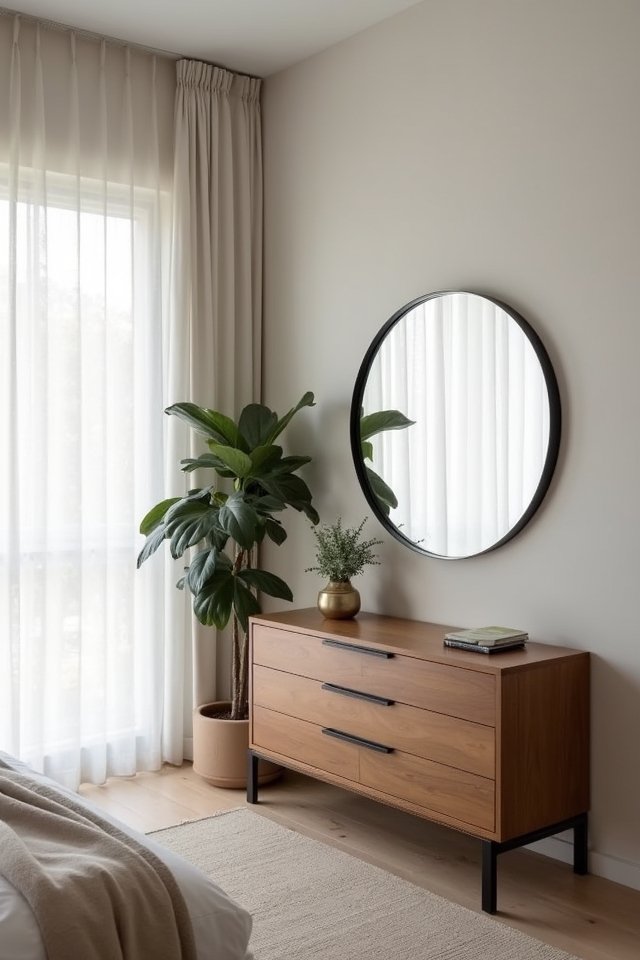sleek stylish minimalist mirror