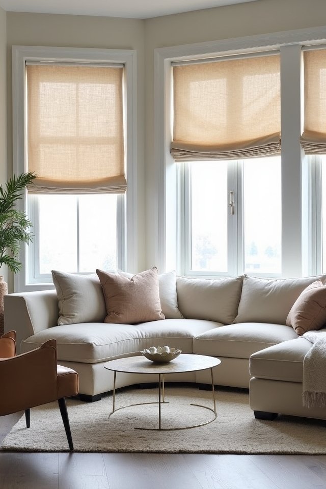 sleek stylish roman shades