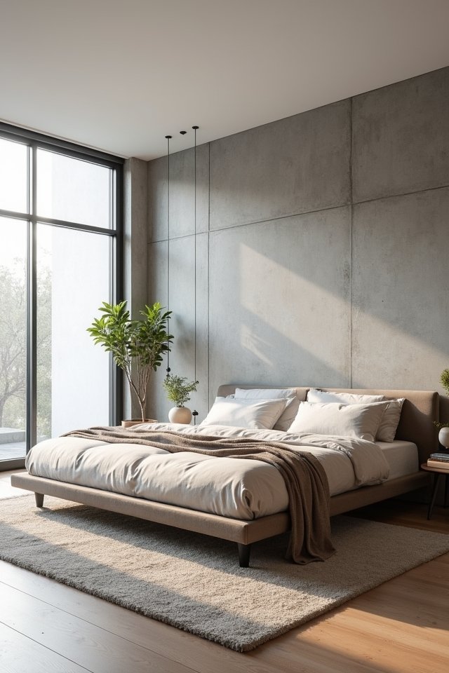 sleek urban bedroom aesthetic