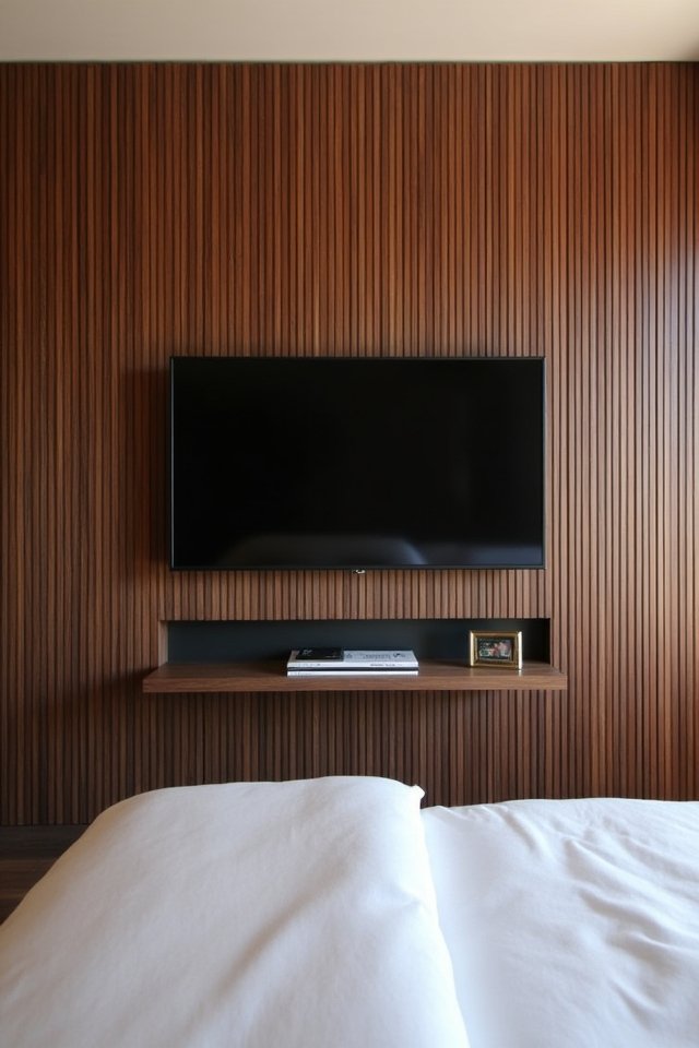 sleek wood slat design