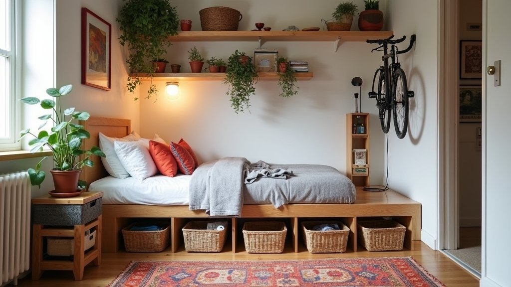 small space bedroom organization