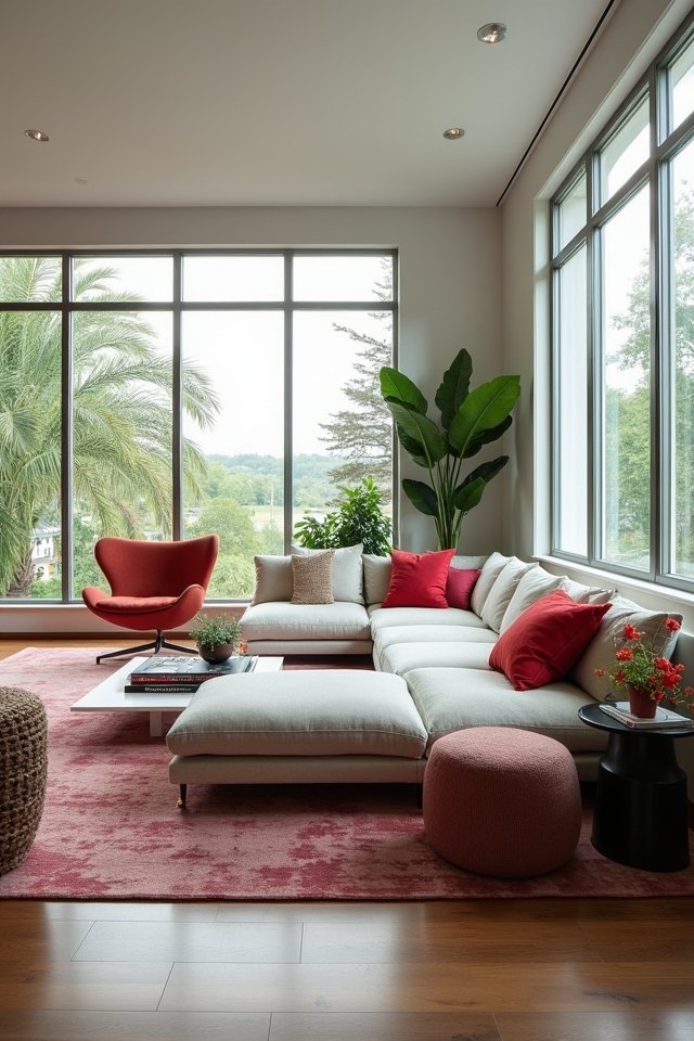 sofa arrangement for flow