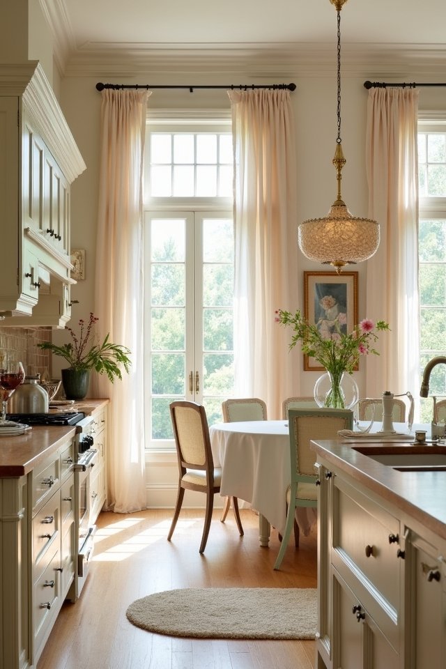soft beige pastel kitchen retreat