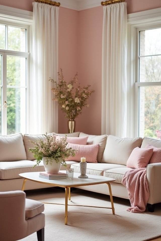 soft blush wall decor
