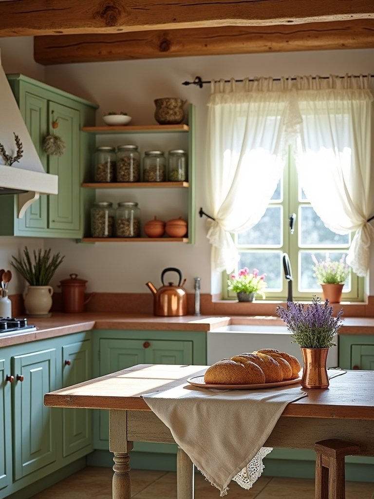 soft earthy kitchen colors