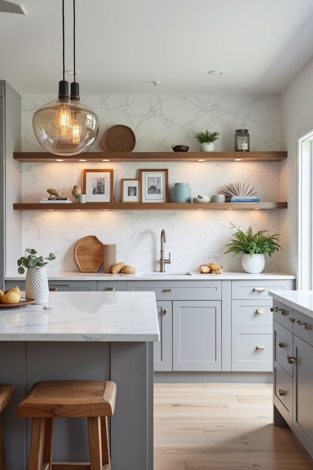 soft gray kitchen elegance