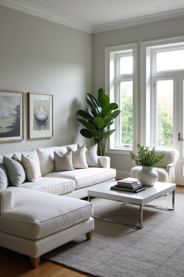 soft grey living room elegance
