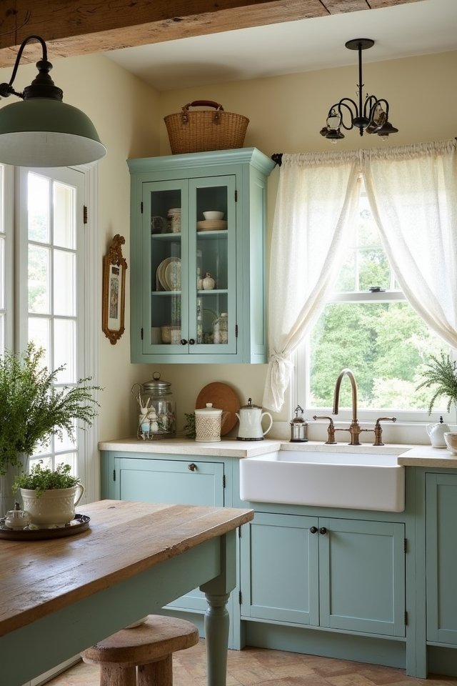 soft muted kitchen colors