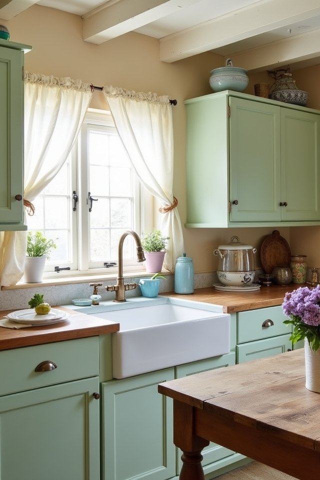 soft pastel kitchen hues