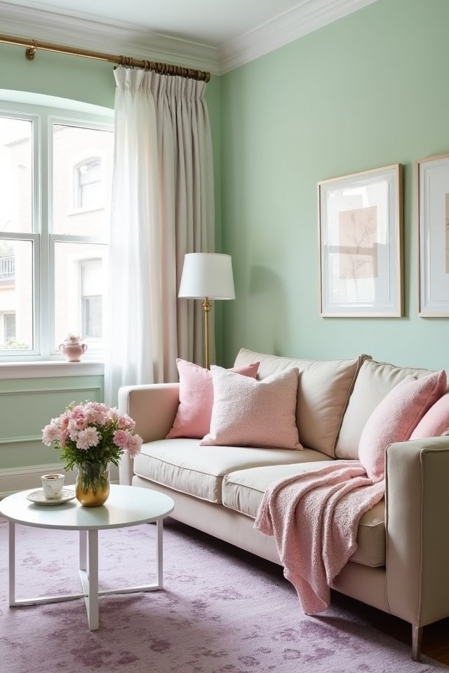 soft pastel living room