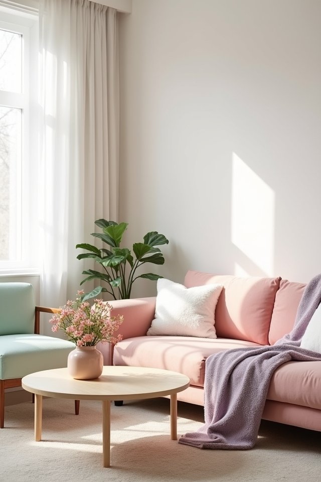 soft pastel living room