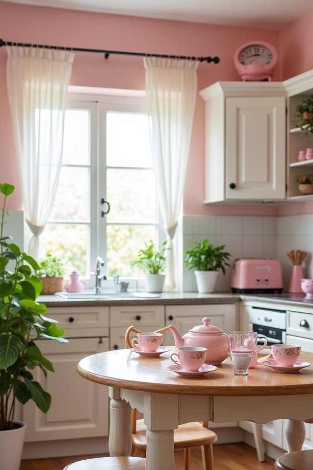 soft pink kitchen serenity