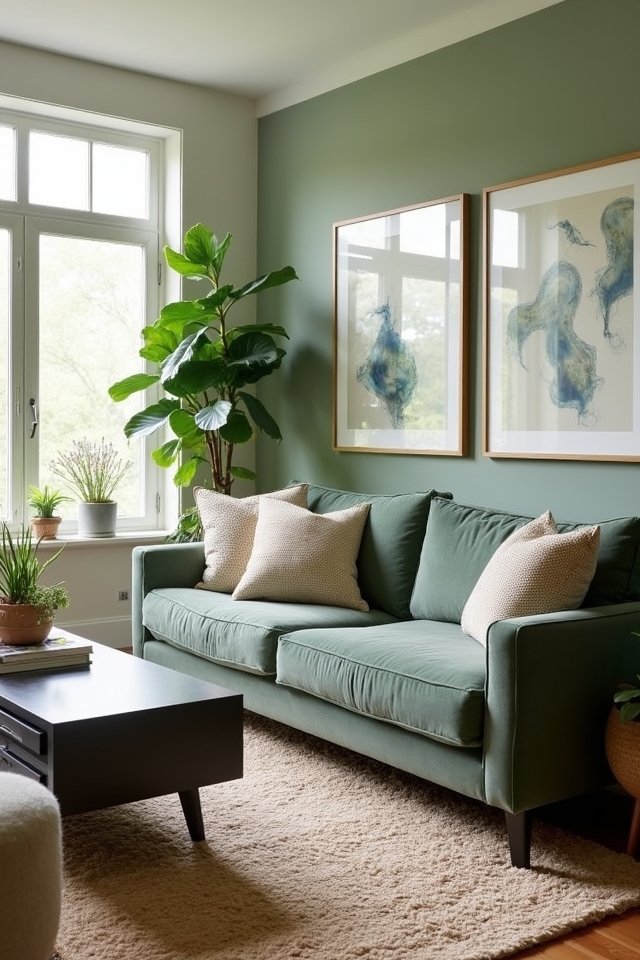 soft sage deep charcoal