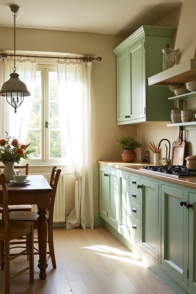soft tranquil kitchen colors