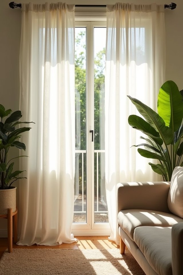 soft white sheer curtains