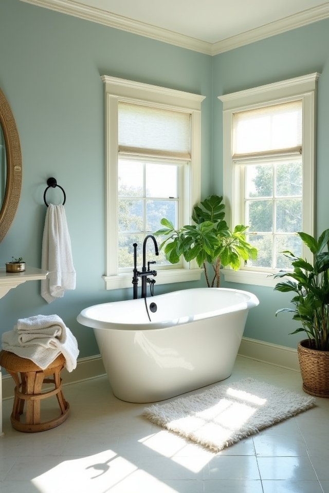 soothing bathroom color palette