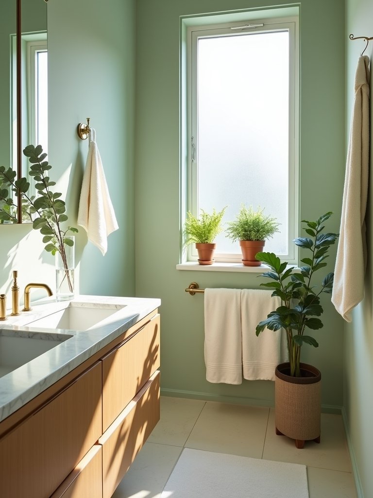 soothing color bathroom transformation