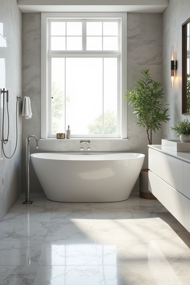 soothing grey tile elegance