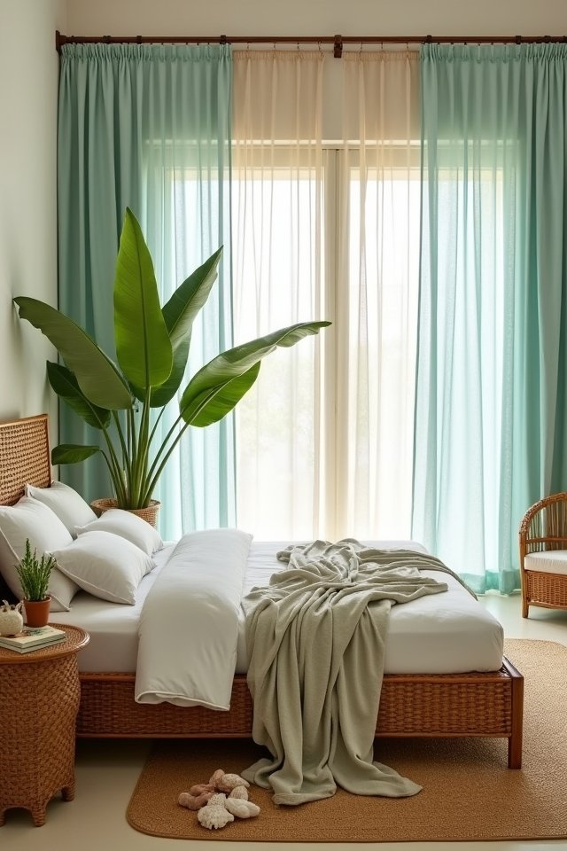 soothing tropical bedroom retreat