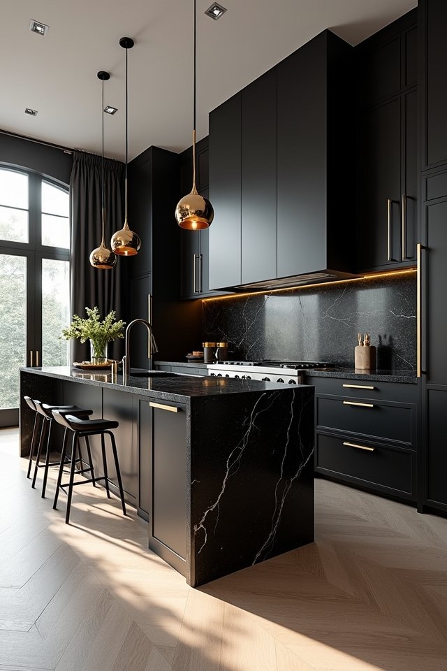 sophisticated black and gold