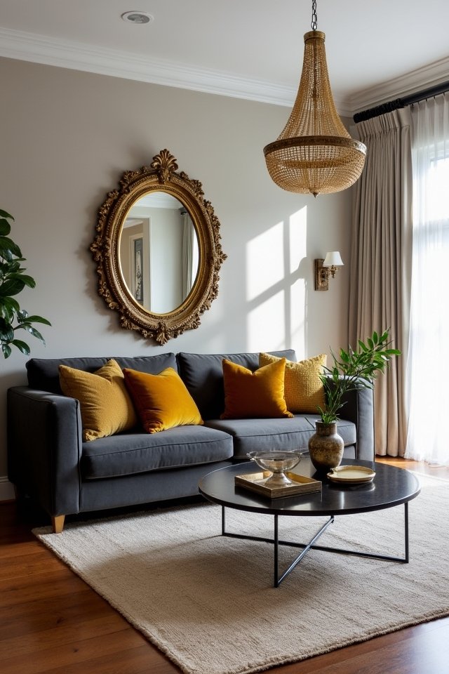 sophisticated charcoal and gold