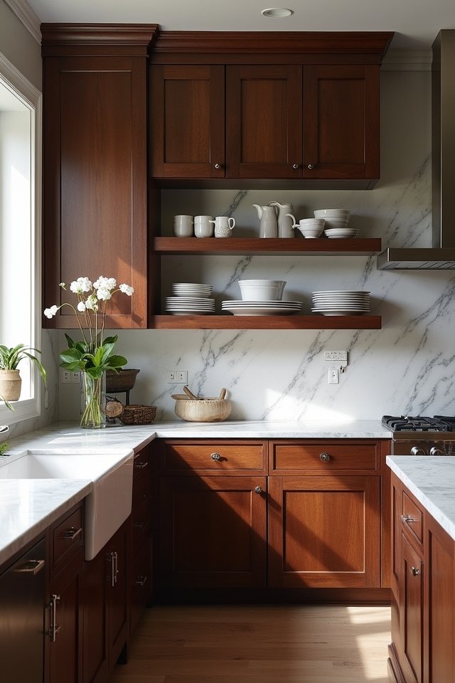 sophisticated deep walnut design