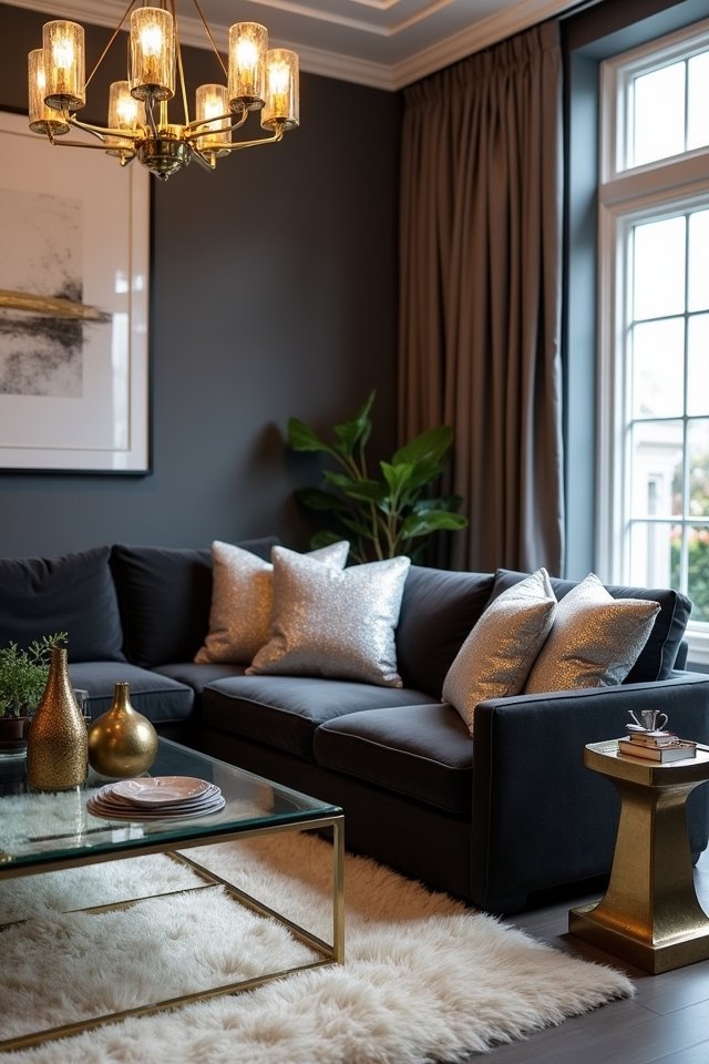 sophisticated glam with metallics