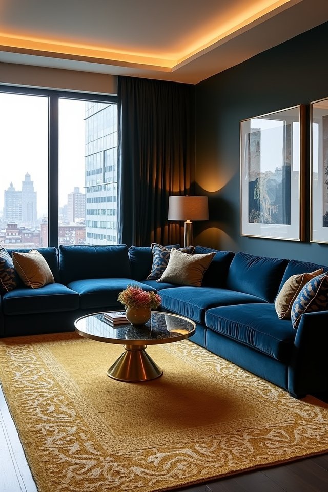 sophisticated gold rug ideas
